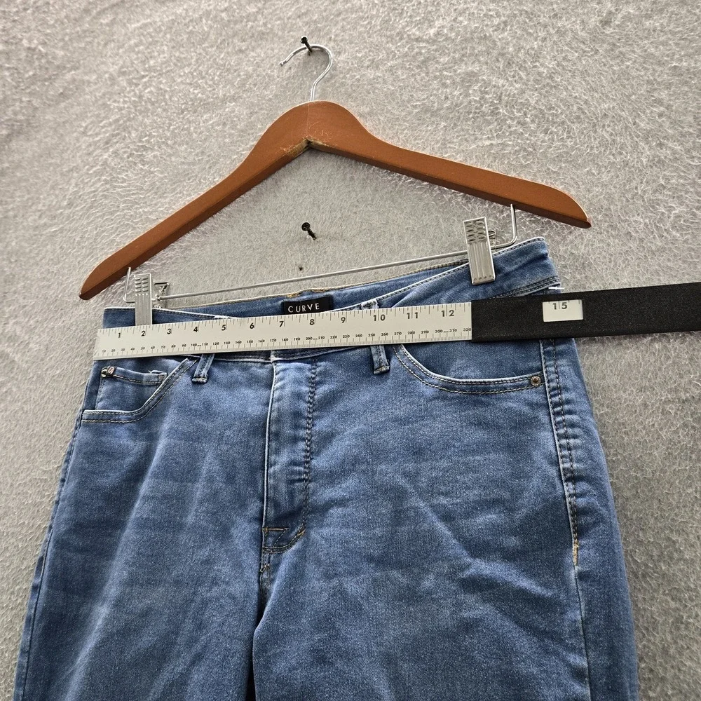 Curve Appeal Women Jeans 8 Blue Denim Capri Mid Rise Medium Wash 20" Inseam - Picture 6 of 11